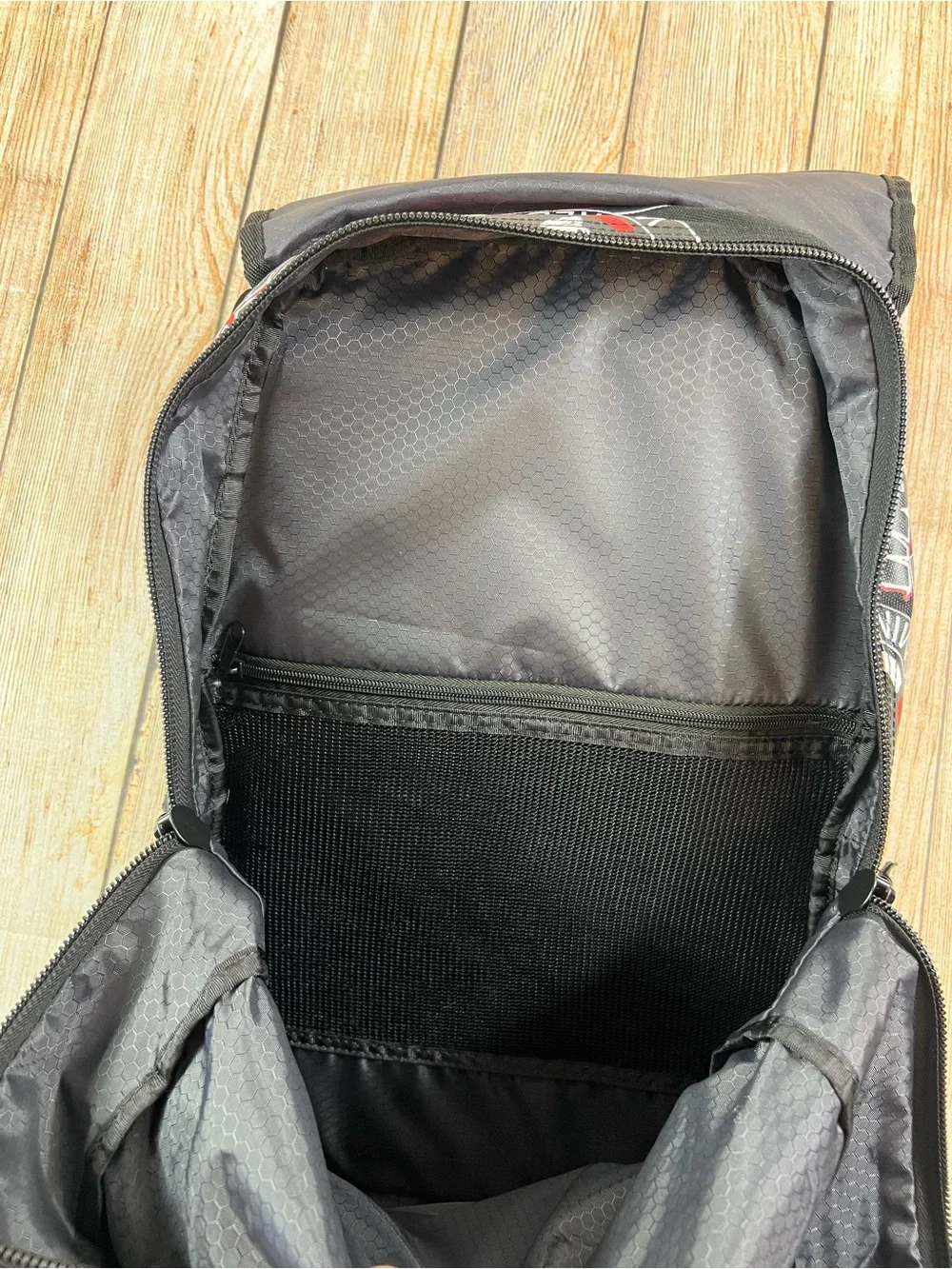 Metal Mulisha Y2K Black Grey Red Skull Logo Backpack Bag